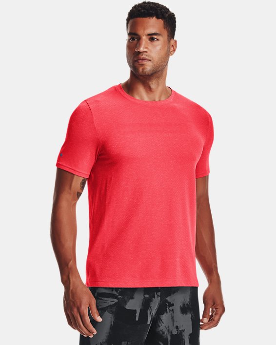 Men's UA RUSH™ Seamless Strength Short Sleeve, Red, pdpMainDesktop image number 0